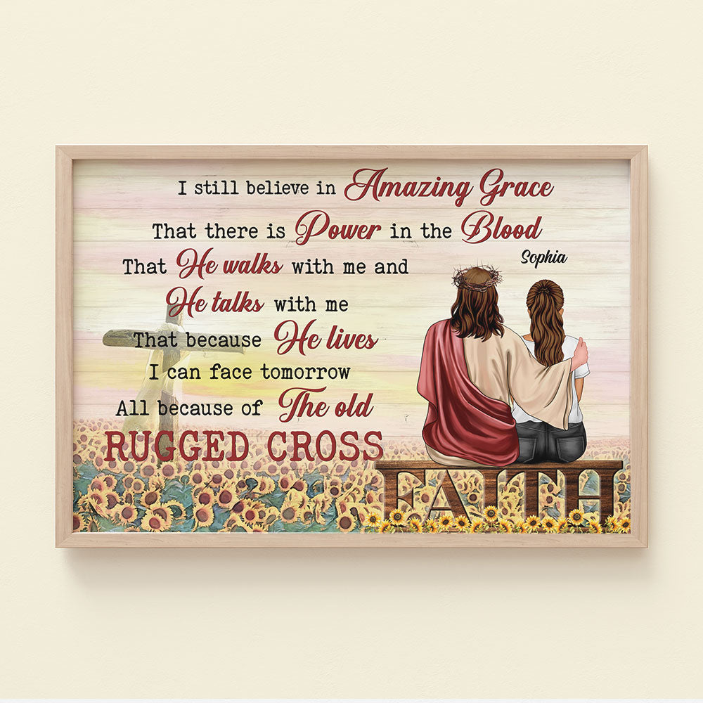 I Still Believe In Amazing Grace, Personalized Jesus Canvas Print, Gift For Loved Ones - Poster & Canvas - GoDuckee