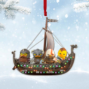 Viking Duck, Personalized Acrylic Ornament, The Viking Journey - Ornament - GoDuckee