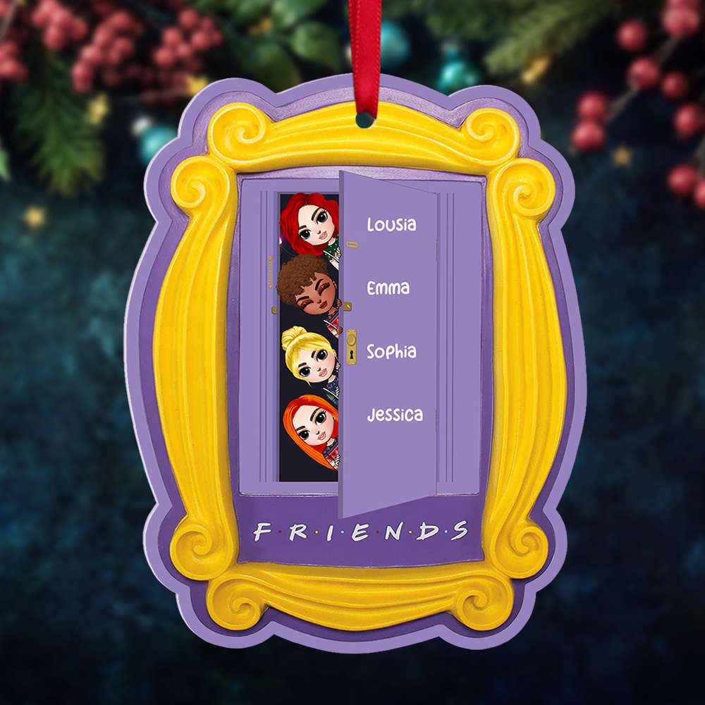 Friends Door Frame Personalized Custom Shape Ornament, Christmas Gift For Friends - Ornament - GoDuckee