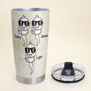 We're So Happy Your Pull Out, Personalized Tumbler, Gift For Dad, Father's Day Gift, Dad's Sperms Tumbler - Tumbler Cup - GoDuckee