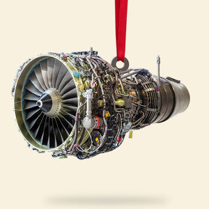 Personalized Turbofan Aircraft Engine Ornament, Christmas Tree Decor - Ornament - GoDuckee