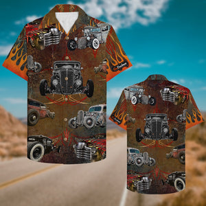 Personalized Hawaiian Shirt - Hot Rod Pattern - Hawaiian Shirts - GoDuckee