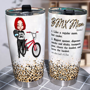 Personalized BMX Mountain Biking Tumbler - MTB Mom Definition - Tumbler Cup - GoDuckee