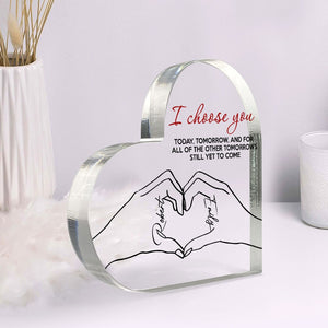 I Choose You Today, Tomorrow And For All Of The Other Tomorrows - Personalized Couple Plaque - Decorative Plaques - GoDuckee