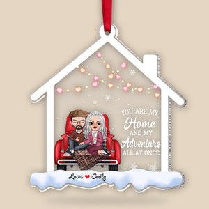 You Are My Home And My Adventure All At Once Personalized Old Couple Ornament, Christmas Tree Decor - Ornament - GoDuckee