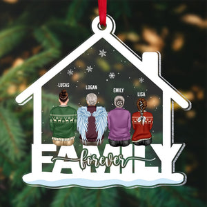 Family Forever Personalized Heaven Ornament, Christmas Tree Decor - Ornament - GoDuckee