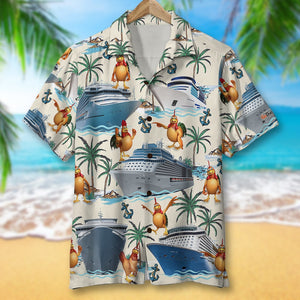 Cruising Chicken Let's Enjoy the Trip, Hawaiian Shirt, Gifts for Cruising Lovers - Hawaiian Shirts - GoDuckee