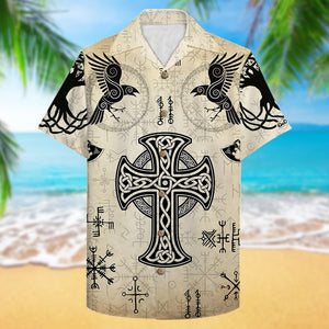 Personalized Viking Hawaiian Shirt - Too Many Idiots Not Enough Axes - Strong Viking Back View - Hawaiian Shirts - GoDuckee
