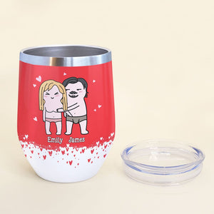 I Love Every Bone In Your Body - Personalized Couple Tumbler - Gift For Couple - Wine Tumbler - GoDuckee