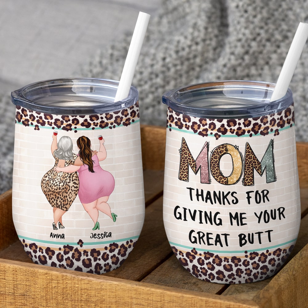 Mom's Sippy Cup Personalized Stainless Insulated Wine Cup