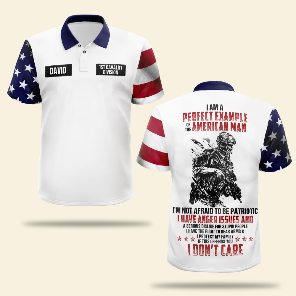 Veteran Perfect Example of The American Man, Personalized Polo Shirt, Gifts for Veteran - AOP Products - GoDuckee