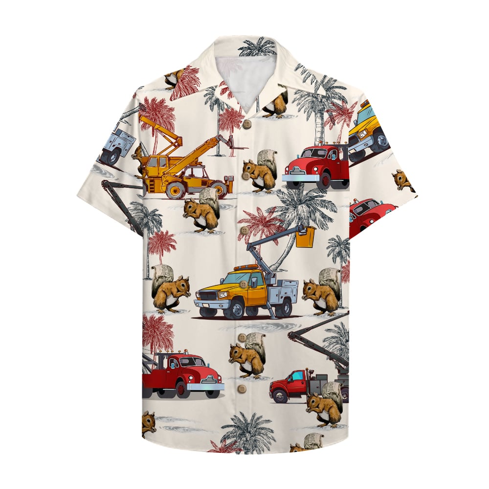 Lineman Hawaiian Shirt - The Cranes Pattern - Hawaiian Shirts - GoDuckee