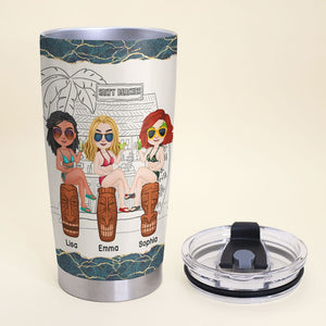 Salty Lil' Beaches, Personalized Summer Friend Tumbler, Gift For Friends - Tumbler Cup - GoDuckee