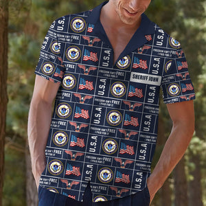 Freedom Isn't Free I Paid For It, Personalized Hawaiian Shirt, Military Gifts - Hawaiian Shirts - GoDuckee
