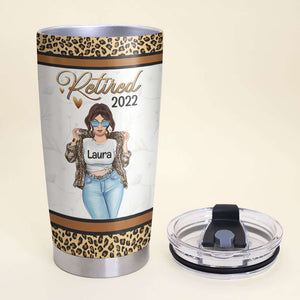 I'm Outta Here And She Lived Happily Ever After, Personalized Tumbler, Gifts for Retired Women - Tumbler Cup - GoDuckee