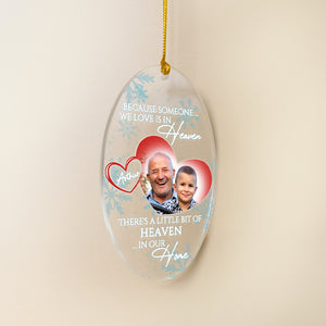 Because Someone You Love Live In Heaven Personalized Acrylic Custom Shape Ornament - Ornament - GoDuckee