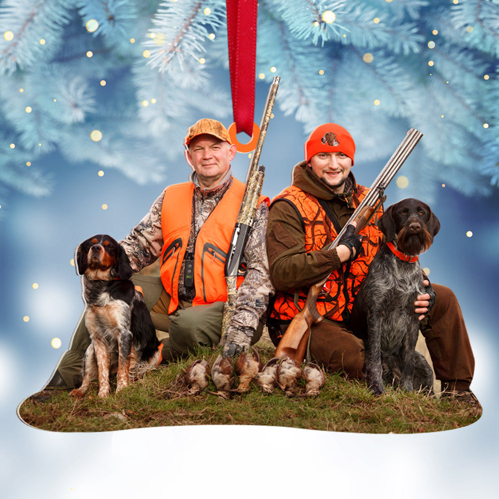 Custom Hunter Photo Ornament, Christmas Tree Decor - Ornament - GoDuckee