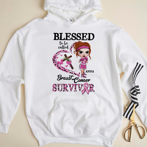 Blessed To Be Called Breast Cancer Survivor, Personalized Breast Cancer Awareness Shirts - Shirts - GoDuckee