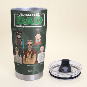 Dad Master A Force To Be Reckoned With, Personalized Tumbler, Gifts for Dad, Grandpa, Dad and Kid - Tumbler Cup - GoDuckee