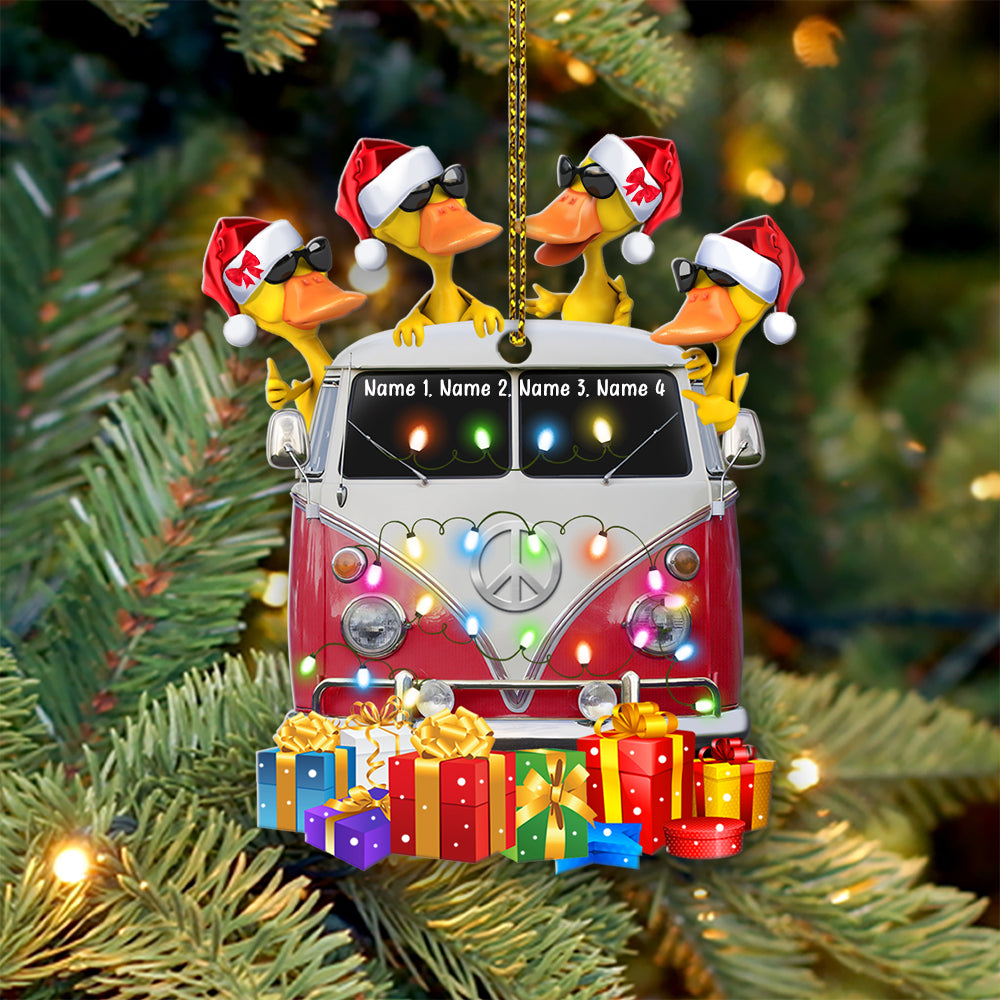 Christmas Gift For Camping Lover - Personalized Duck Christmas Ornament - Ornament - GoDuckee