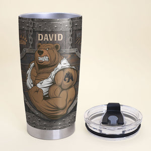 Papa Bear Never Underestimate The Ferocity Of An Old Man, Personalized Father's Day Tumbler Cup, Gift For Dad - Tumbler Cup - GoDuckee