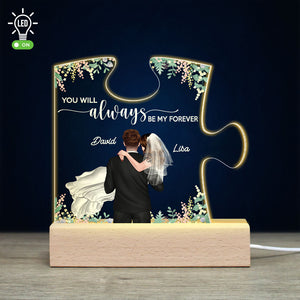 You Will Always Be My Forever Personalized Newly Wedding Couple Led Light, Gift For Couple - Led Night Light - GoDuckee