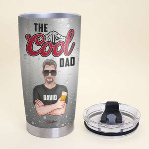 Beer The Cool Dad Surviving Fatherhood, Personalized Tumbler, Gifts for Dad, Grandpa, Man Into Beer - Tumbler Cup - GoDuckee