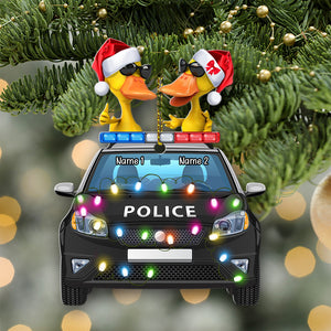 Police Duck - Personalized Christmas Ornament - Christmas Gift For Police Officer - Ornament - GoDuckee
