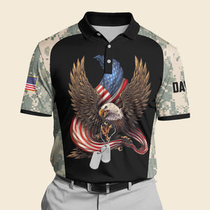 Against All Enemies Foreign & Domestic Personalized Veteran Polo Shirt Gift For Him - AOP Products - GoDuckee