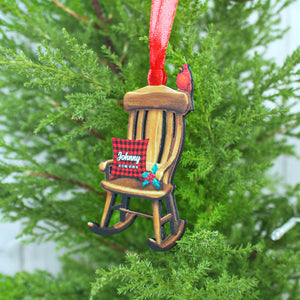 Christmas In Heaven Chair, Personalized Wooden Wind Chimes For The Loss Of Loved One - Wind Chimes - GoDuckee