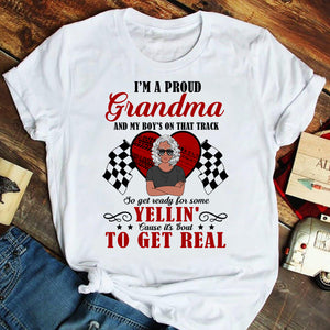 Personalized Racing Mama Shirt - My Boy's On That Track, It's 'bout to Get Real - Shirts - GoDuckee