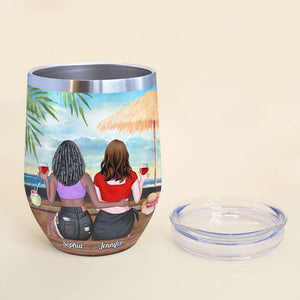 Here's To Another Year Of Bonding Over Alcohol Personalized Tumbler Cup, Gift For Friends - Wine Tumbler - GoDuckee