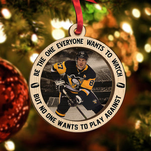 Personalized Hockey Ornament, Be The One Everyone Wants To Watch, Christmas Tree Decor - Ornament - GoDuckee