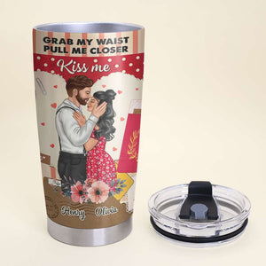 What Each Kiss Means, Personalized Tumber, Gifts For Couple - Tumbler Cup - GoDuckee