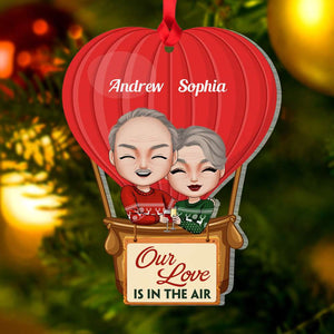Couple Our Love Is In The Air, Acrylic Custom Shape Ornament - Ornament - GoDuckee