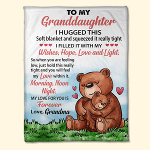 My Love For You Is Forever, Personalized Blanket, Gift For Family, Love Bear - Blanket - GoDuckee