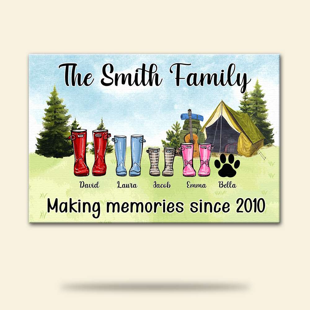 Personalized Gardening Family Boots Poster - Making Memories Since - Poster & Canvas - GoDuckee