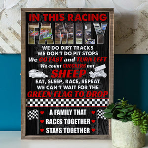 Dirt Track Racing - Custom Racing Photo Poster - In This Racing FAMILY - Poster & Canvas - GoDuckee