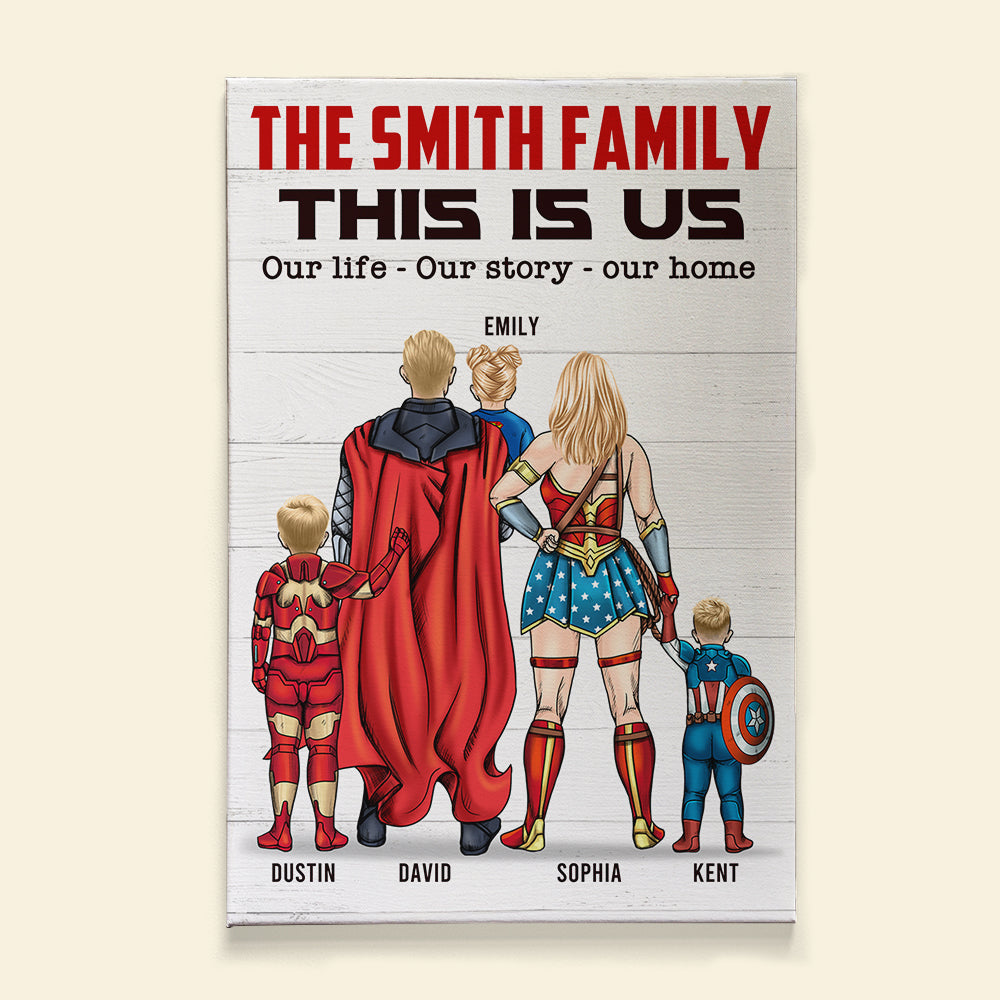 Family, This Is Us - Personalized Canvas Print For Families - Poster & Canvas - GoDuckee