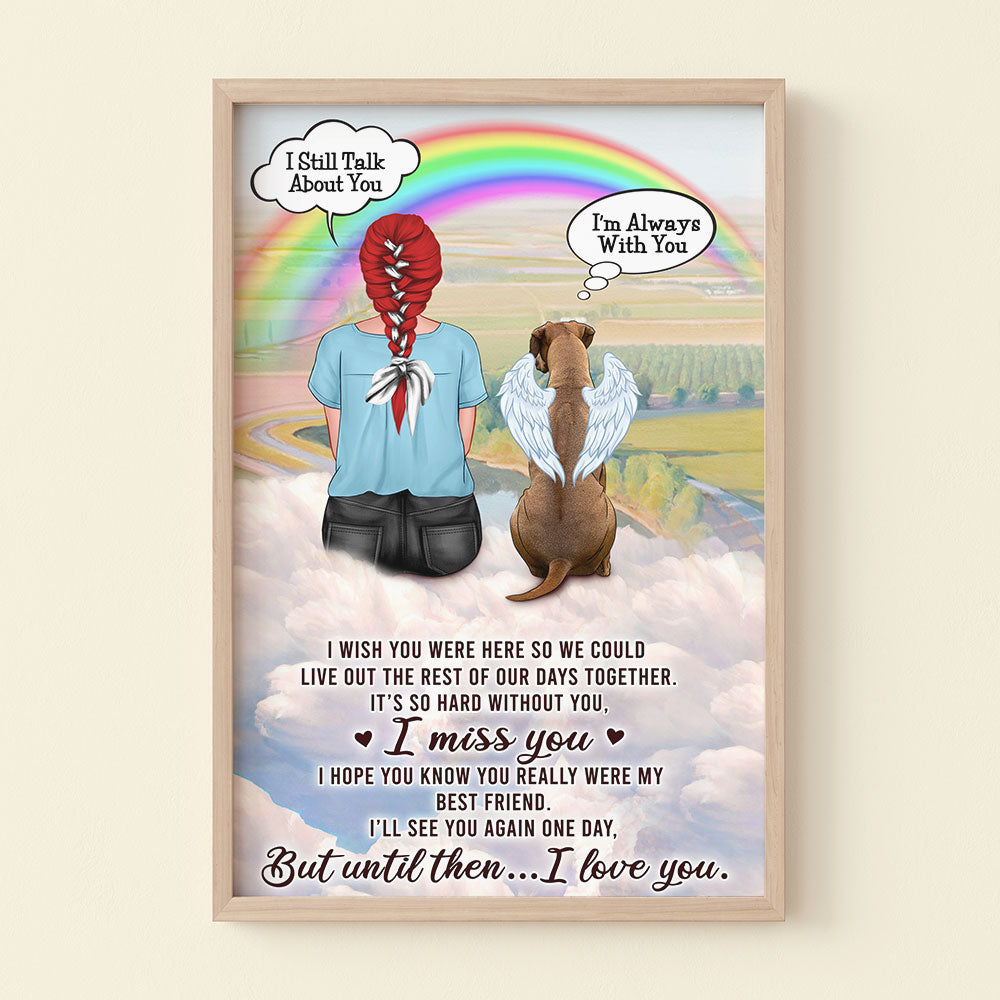 I Wish You Were Here Personalized Heaven Dog Canvas Print Gift For Dog Lovers - Poster & Canvas - GoDuckee