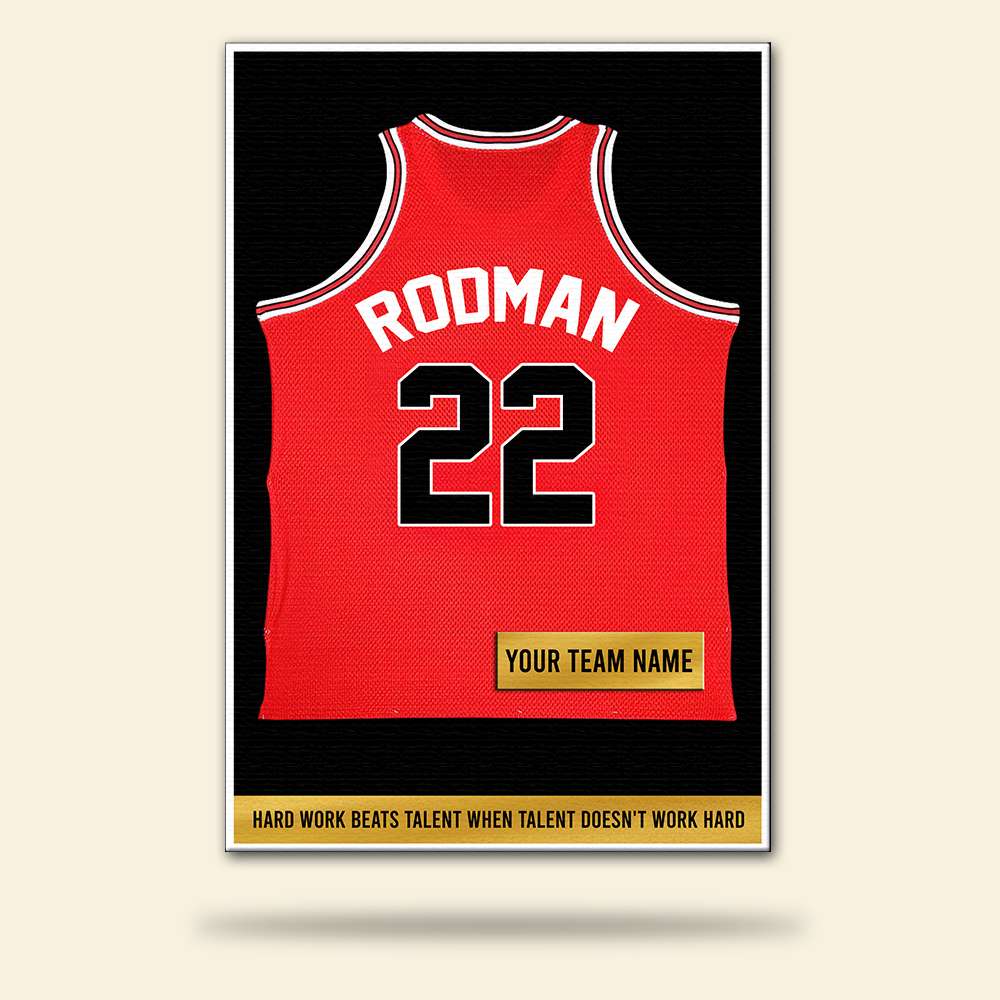 Basketball Jersey with Custom Quote Poster - Poster & Canvas - GoDuckee