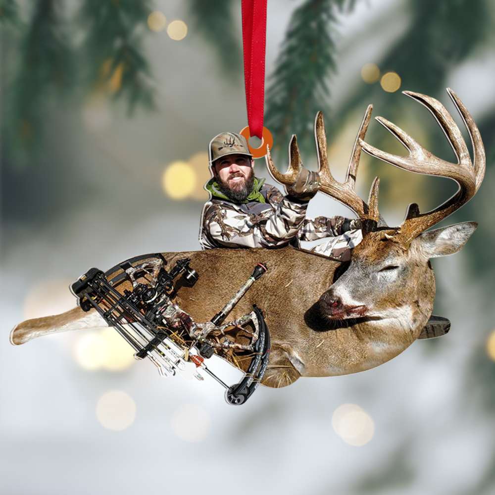 Custom Photo Deer Hunting Ornament, Christmas Tree Decor, Gift For Hun - GoDuckee custom-photo-deer-hunting-ornament-christmas-tree-decor-gift-for-hun-goduckee