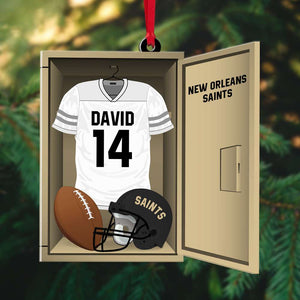 American Football Locker, Personalized Acrylic Ornament - Ornament - GoDuckee