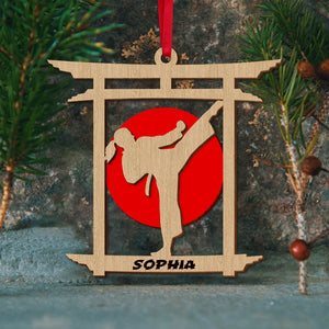 Personalized Karate Ornament, Christmas Tree Decor - Ornament - GoDuckee