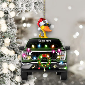 FD Car Duck Duck - Personalized Christmas Ornament - Christmas Gift For FD Lover - Ornament - GoDuckee