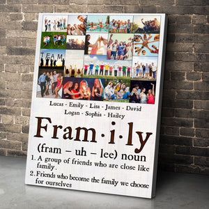 Framily Definition Custom Friends Photo Canvas Print, Gift For Friends - Poster & Canvas - GoDuckee