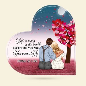 I Found You And You Found Me Personalized Couple Plaque, Gift For Couple - Decorative Plaques - GoDuckee