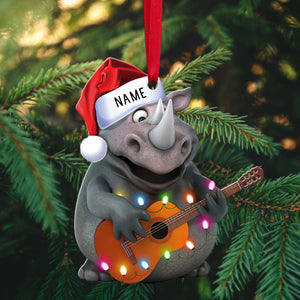 Guitar Playing Animals - Personalized Christmas Ornament - Ornament - GoDuckee