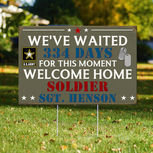 We've Waited For This Moment, Personalized Printed Metal Sign For Military Family - Metal Wall Art - GoDuckee