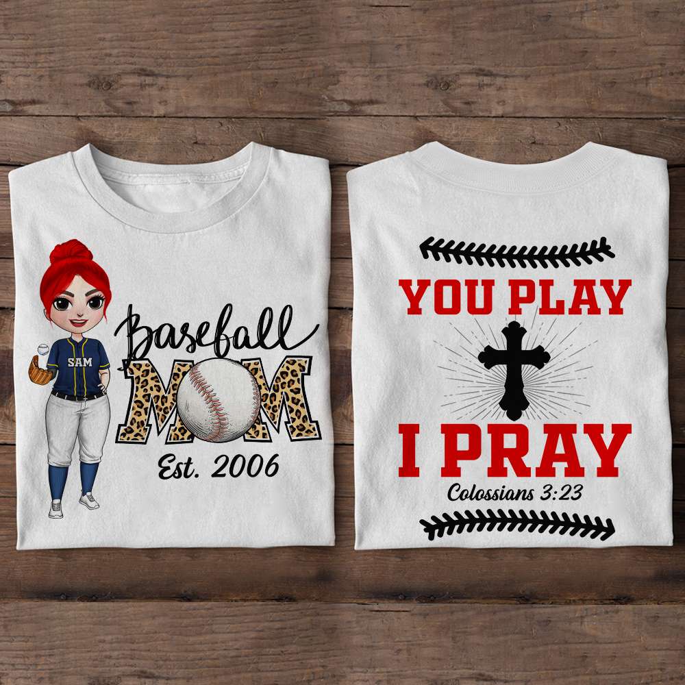 Just A Mom In Love With Her- Personalized Shirt- Gift For Mom-Baseball -  GoDuckee